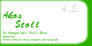 akos stoll business card